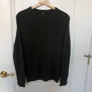 Dark olive textured sweater